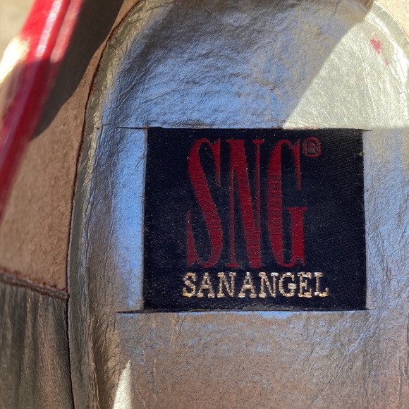 SNG San Angel western heels red embroidered US size 4/4.5 cowgirl indie festival - Picture 4 of 12